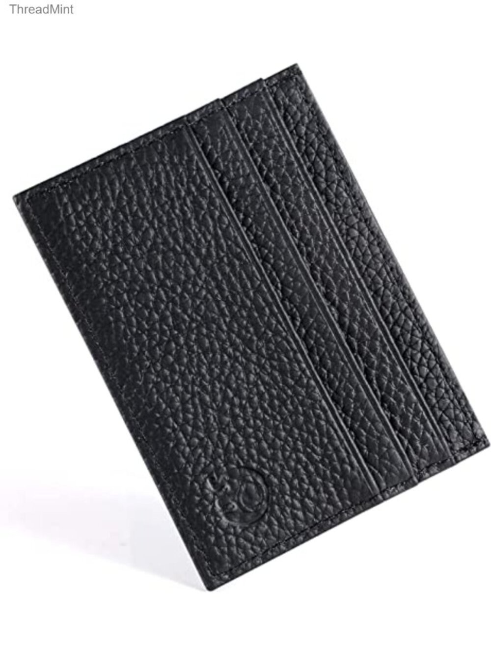 RFID Blocking Leather Ultra Slim Credit Card Holder Wallet 6 Slots Minimalist